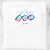 Grappige DNA Helix Rechthoekige Sticker (Tas)