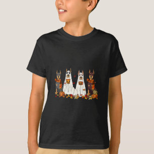 Grappige Dobermann Hond Geest Herfst Bladeren Beda T-shirt