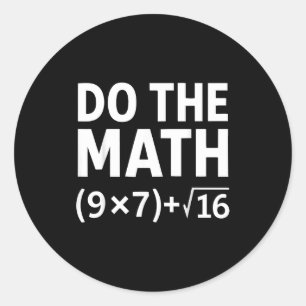 Grappige Doe De Rekening Meme – Nerd Humor Vergeli Ronde Sticker