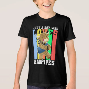 Grappige doedelzakken Schotse Hoogland Koe Tri-Blend Shirt