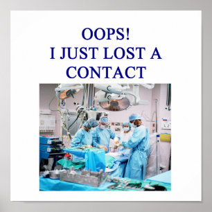 grappige dokter humor poster