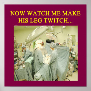 grappige dokter humor poster