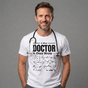 Grappige Dokter Zegt Een Wijze Dokter Schreef Ee Tri-Blend Shirt
