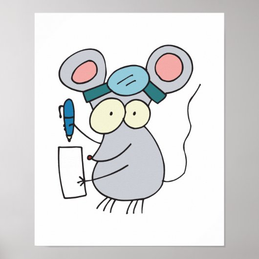 grappige doktermuis poster (Voorkant)
