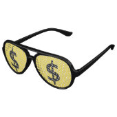 Grappige Dollars Shopping Stare Aviator Zonnebril (Gekanteld)
