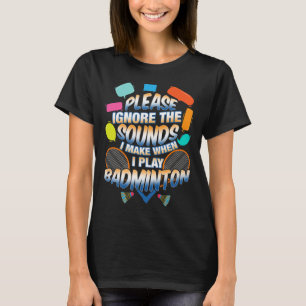 Grappige Dominton Racquet Shuttle Sport Zomerbaan T-shirt