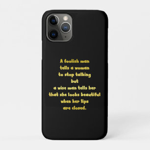 Grappige domme en wijze man grap iPhone 11 pro hoesje