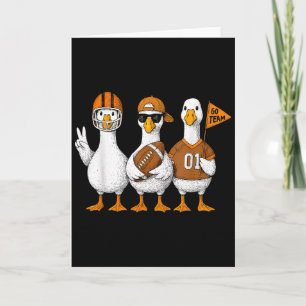 Grappige Domme Gans Eend Voetbal Herfst Voetbalwed Kaart