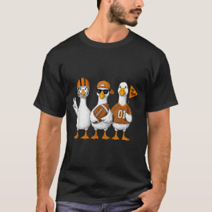 Grappige Domme Gans Eend Voetbal Herfst Voetbalwed T-shirt