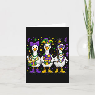 Grappige Domme Gans Mardi Gras Laat De Goede Tijde Kaart
