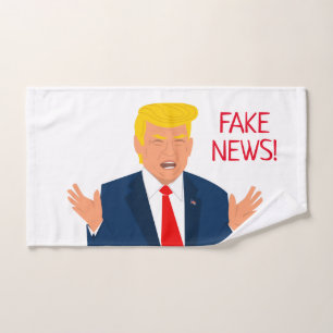 Grappige Donald J Trump cartoon tekening handdoek