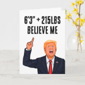 Grappige Donald Trump 215lbs en 6'3" Kaart (Gele Bloem)