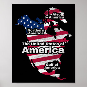 Grappige Donald Trump Amerikaanse Vlag Canada Groe Poster
