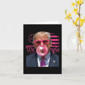 Grappige Donald Trump Bubble Gum Roze 4 juli Ameri Kaart (Gele Bloem)