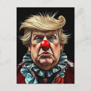 Grappige Donald Trump Clown Briefkaart