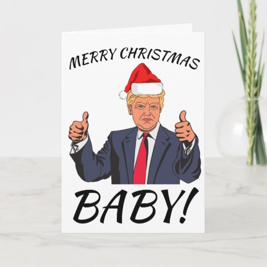 Grappige Donald Trump Kerstkaarten Kaart (Voorkant)