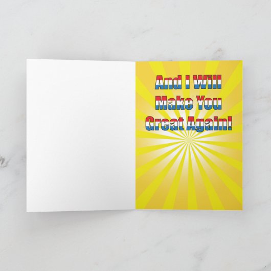 Grappige Donald Trump krijgt goede Kaart #3 (Binnen)