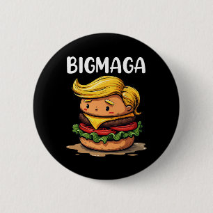 Grappige Donald Trump maakt Franse friet hamburger Ronde Button 5,7 Cm