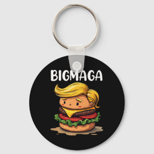 Grappige Donald Trump maakt Franse friet hamburger Sleutelhanger