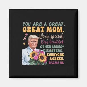 Grappige Donald Trump Moederdag Houd Bloem Grappig Magneet