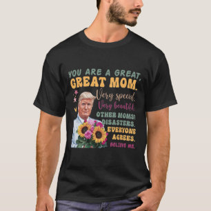 Grappige Donald Trump Moederdag Houd Bloem Grappig T-shirt
