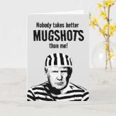 Grappige Donald Trump Mugshot Verjaardag Kaart (Gele Bloem)