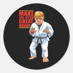 Grappige Donald Trump Republikein - Jiu-jitsu en B Ronde Sticker