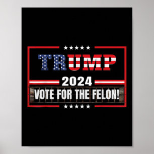 Grappige Donald Trump supporter 2024 stem voor de Poster