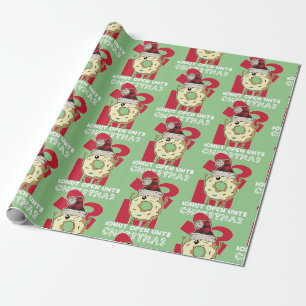 Grappige Don't Open tot Kerstmis Donut Cadeaupapier