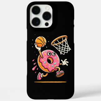 Grappige Donut Dunking Basketbal Voedsel Kampioen iPhone 16 Pro Max Hoesje