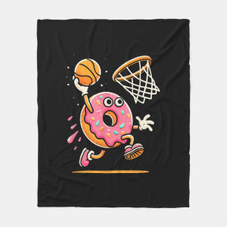 Grappige Donut Dunking Basketbal Voedsel Kampioen  Fleece Deken