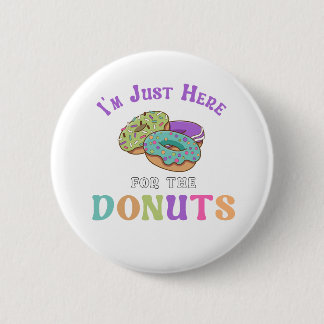 Grappige donut liefhebber citaat ronde button 5,7 cm