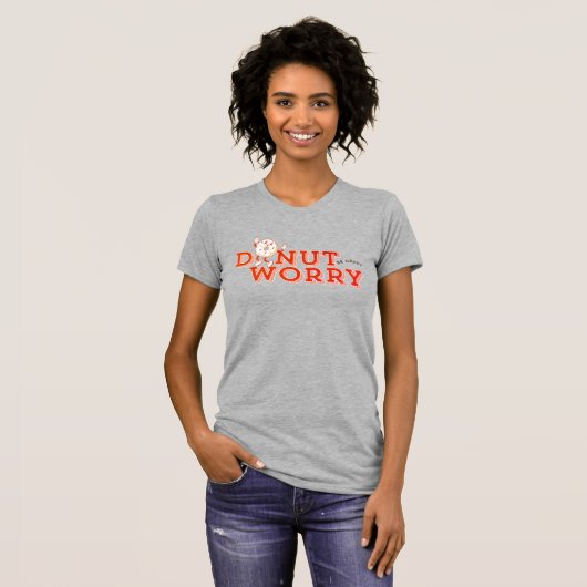 Grappige Donut Worry tee T-shirt (Voorkant volledig)