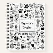 Grappige Doodle Kunst Aangepaste Naam Kunstenaar S Notitieboek (Voorkant)