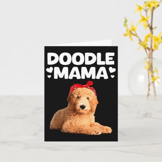 Grappige Doodle Mama-ontwerp voor moeder vrouwen G Kaart (Gele Bloem)