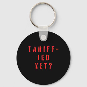 Grappige, door tarieven gestuurde, doodsbange tari sleutelhanger
