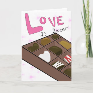 Grappige doos van Chocolates Valentijns gevouwen K Kaart