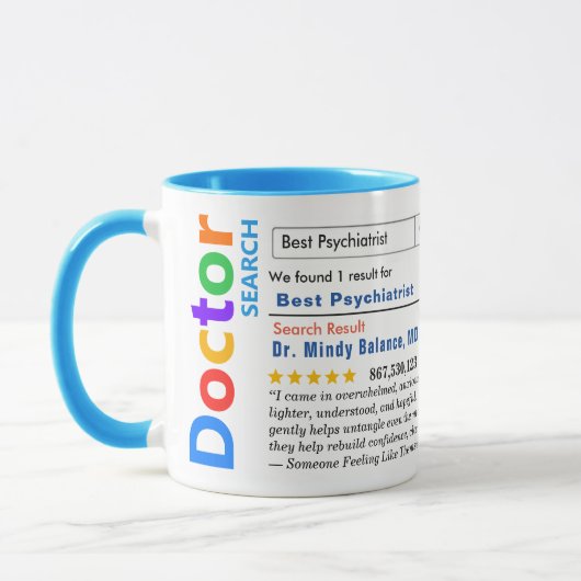 Grappige Douane Beste Psychiater Mok (Links)