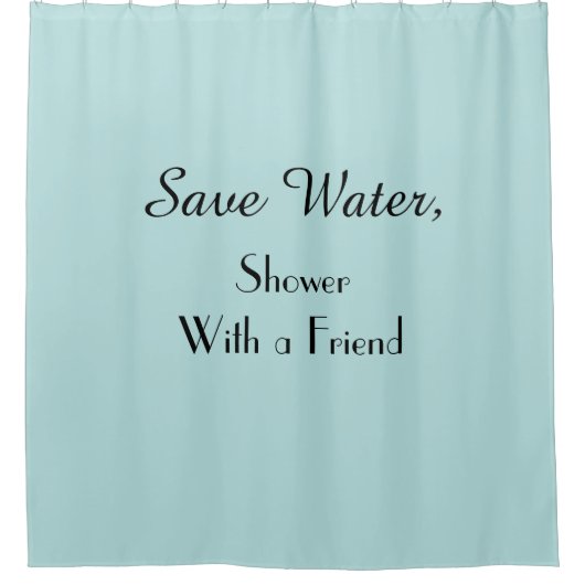 Grappige Douchegordijn 'Save Water' met vriend Rob (Voorkant)