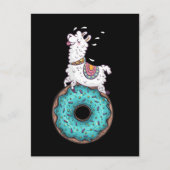Grappige Doughnut Llama Alpaca Donut Briefkaart (Voorkant)