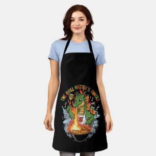 Grappige Draak Grill Meester BBQ & Grill Cartoon Schort