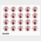 Grappige Dracula voor Halloween Ronde Sticker (Vel)