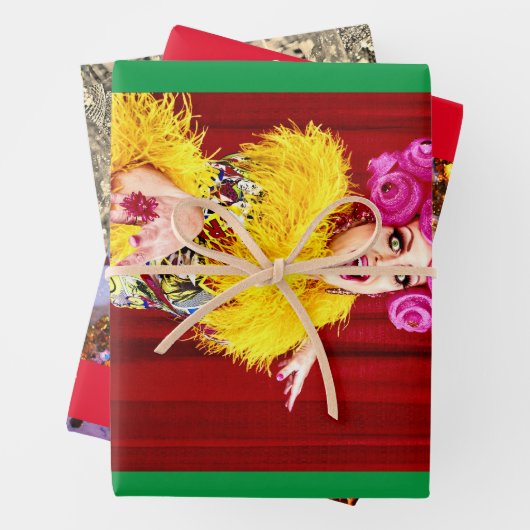 Grappige Drag Queen Wrapping Papier Bladen Inpakpapier Vel (In situ)