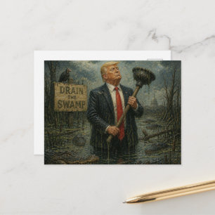Grappige Drain the Swamp Briefkaart