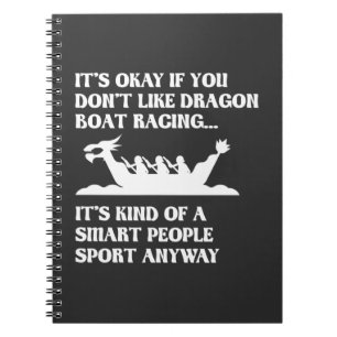 Grappige drakenbootrace humor varen roeien notitieboek