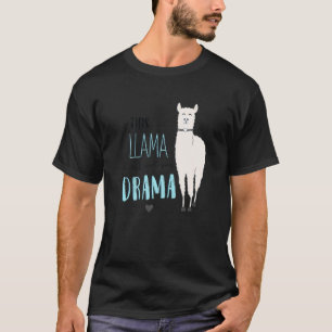 Grappige dramatische lama sarcastische uitdrukking t-shirt