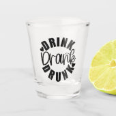 Grappige Drank Gedronken Dronken Shot Glas (Voorkant)