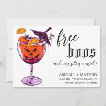 Grappige Drank Gratis Boos Foto Halloween Bruiloft