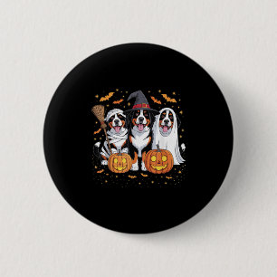 Grappige Drie Berner Mountain Pompoen Halloween Ho Ronde Button 5,7 Cm