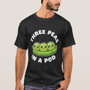 Grappige Drie Erwten In Een D Schattig Kawaii T-shirt